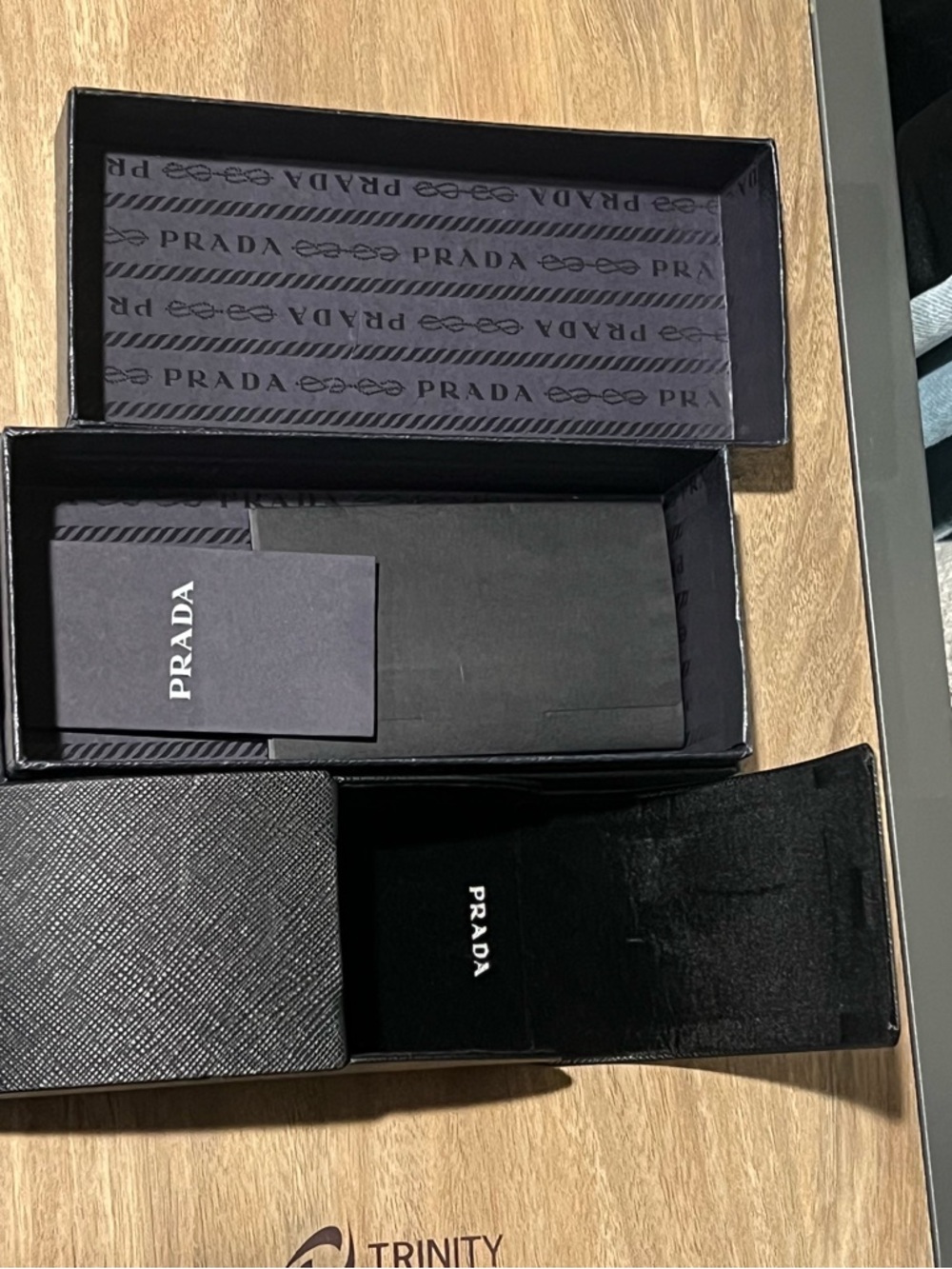 Prada 58mm Rectangular Sunglasses - BLUE MIRROR/ GOLD - Picture 12 of 12